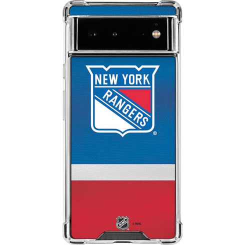 NHL New York Rangers Jersey Google Pixel 6 Clear Case